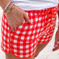 Red Gingham Everyday Shorts