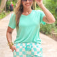 Groovy Mint Checkered Everyday Shorts