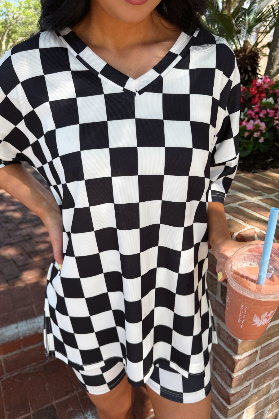 All Day Biker Set- Checkerboard Checkered