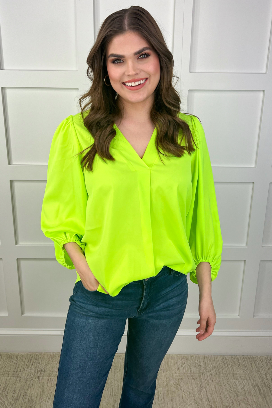 Jamie Balloon Sleeve Top - Jess Lea Wholesale