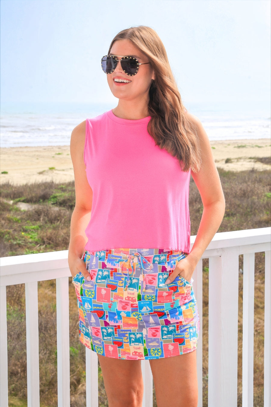 Postmarked in Paradise Skort