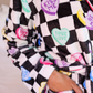 Legacy Lounge Robe- Checkered Conversation Hearts