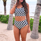 Sundazed Two Piece Swimsuit- Checkerboard Checkered