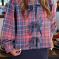 Betty Bow Top- Patterned In Plaid
