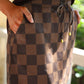 PREORDER- Chocolate Checkered Skort