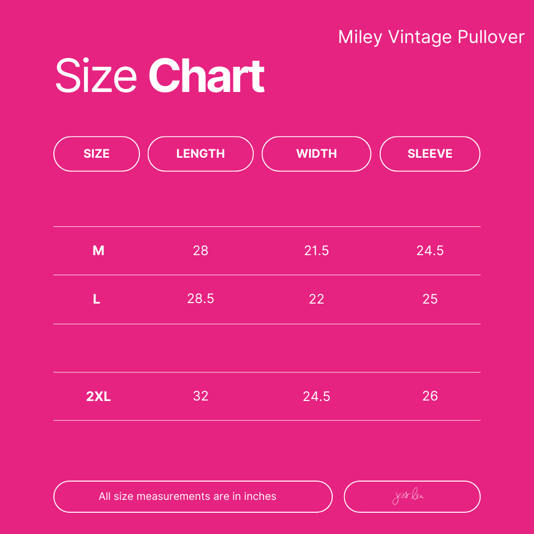Miley Vintage Pullover - Jess Lea Wholesale