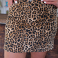 Nova Denim Skirt- Leopard