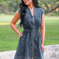 PREORDER- Refined Denim Zipper Dress- Light Wash