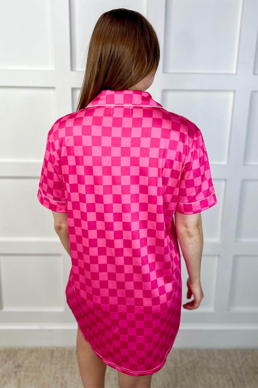 Queen Of Comfort Sleep Shirt - Checked Out - Jess Lea Wholesale