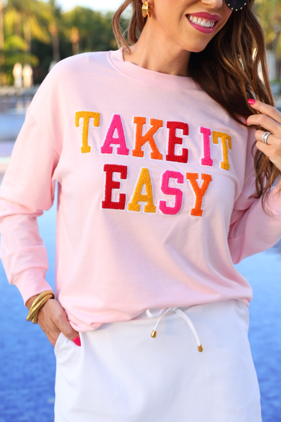 Take It Easy Patch Pullover