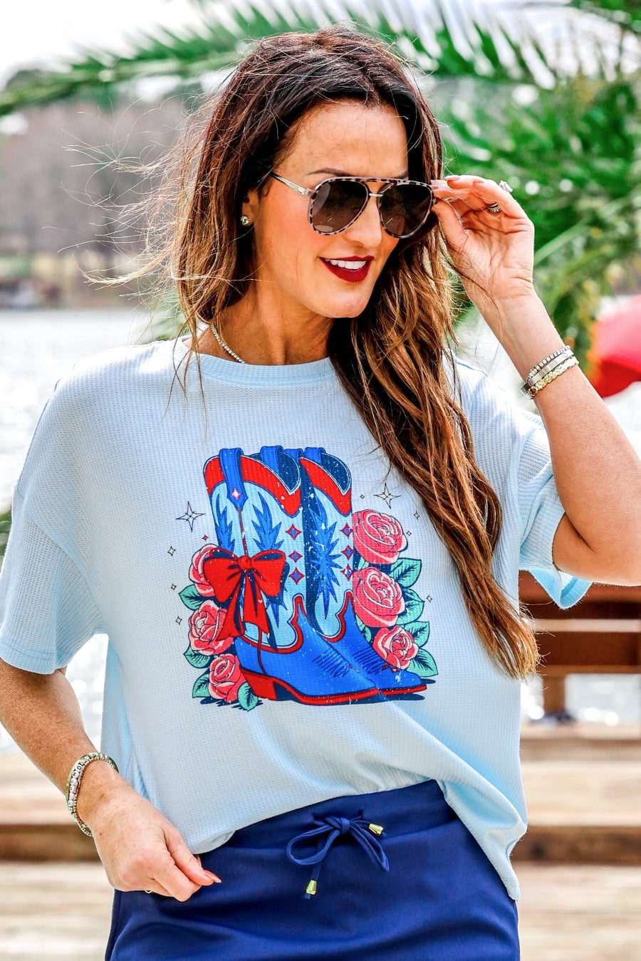 Patriotic Boots Waffle Tee
