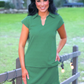 Make It Count Cap Sleeve Set- Sage