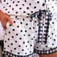 Gingham Polka Dot Ruffle Pajama Set