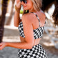 Sundazed Two Piece Swimsuit- Checkerboard Checkered