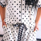 Gingham Polka Dot Ruffle Pajama Set