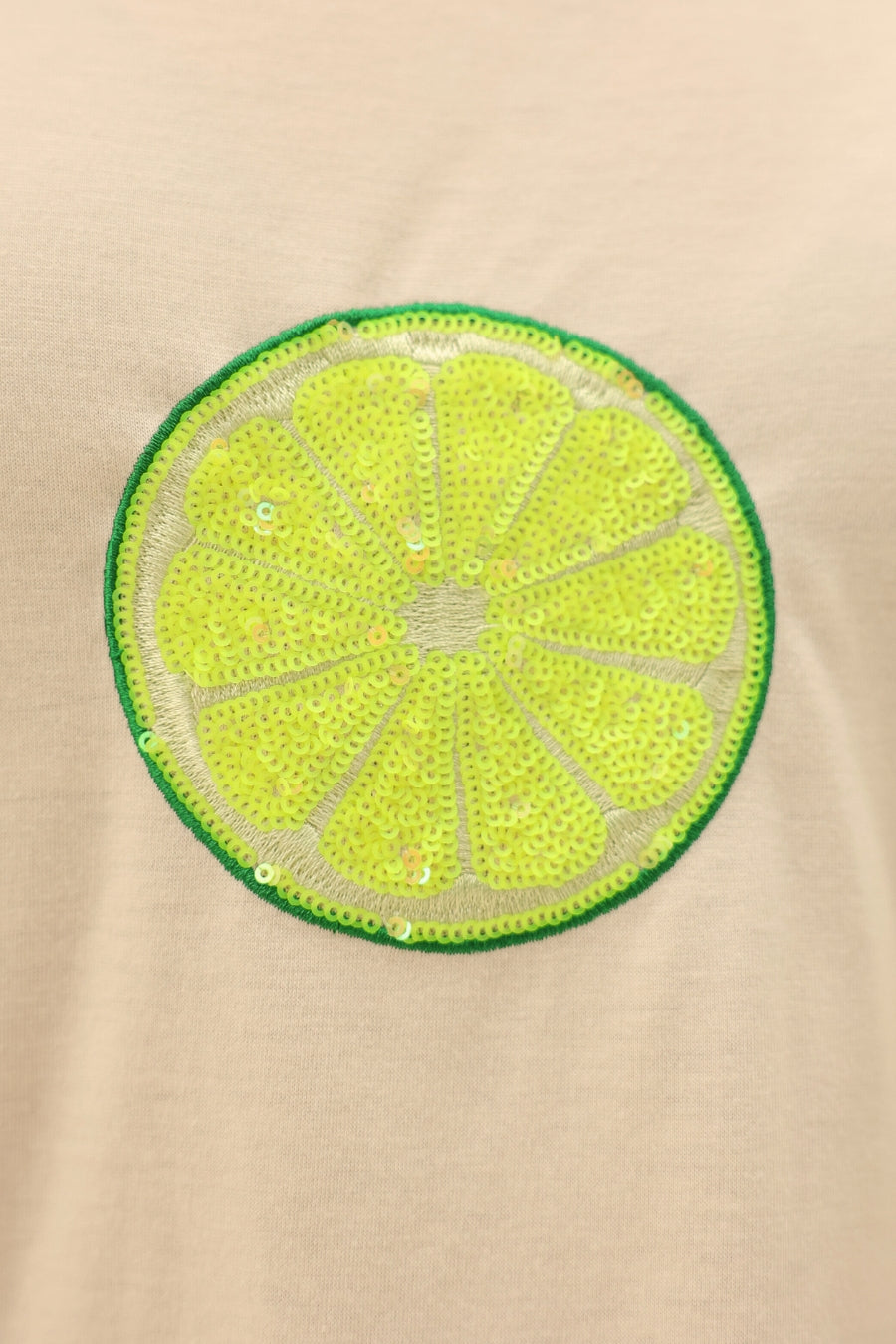 Tropical Fruit Sequin Patch Top