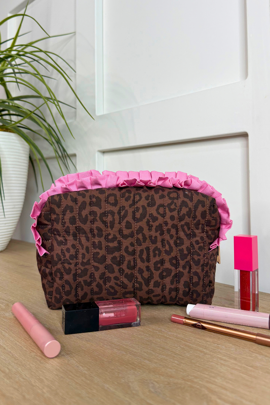 PREORDER- Coco Leopard Ruffle Bag