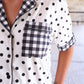 Gingham Polka Dot Ruffle Pajama Set