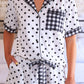 Gingham Polka Dot Ruffle Pajama Set