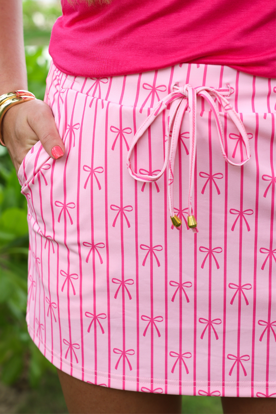 Bow Stripes Skort