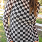 PREORDER- Alyssa Mesh Top- Black Checkered