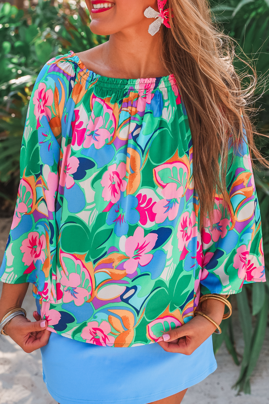 Always Happy Off The Shoulder Top