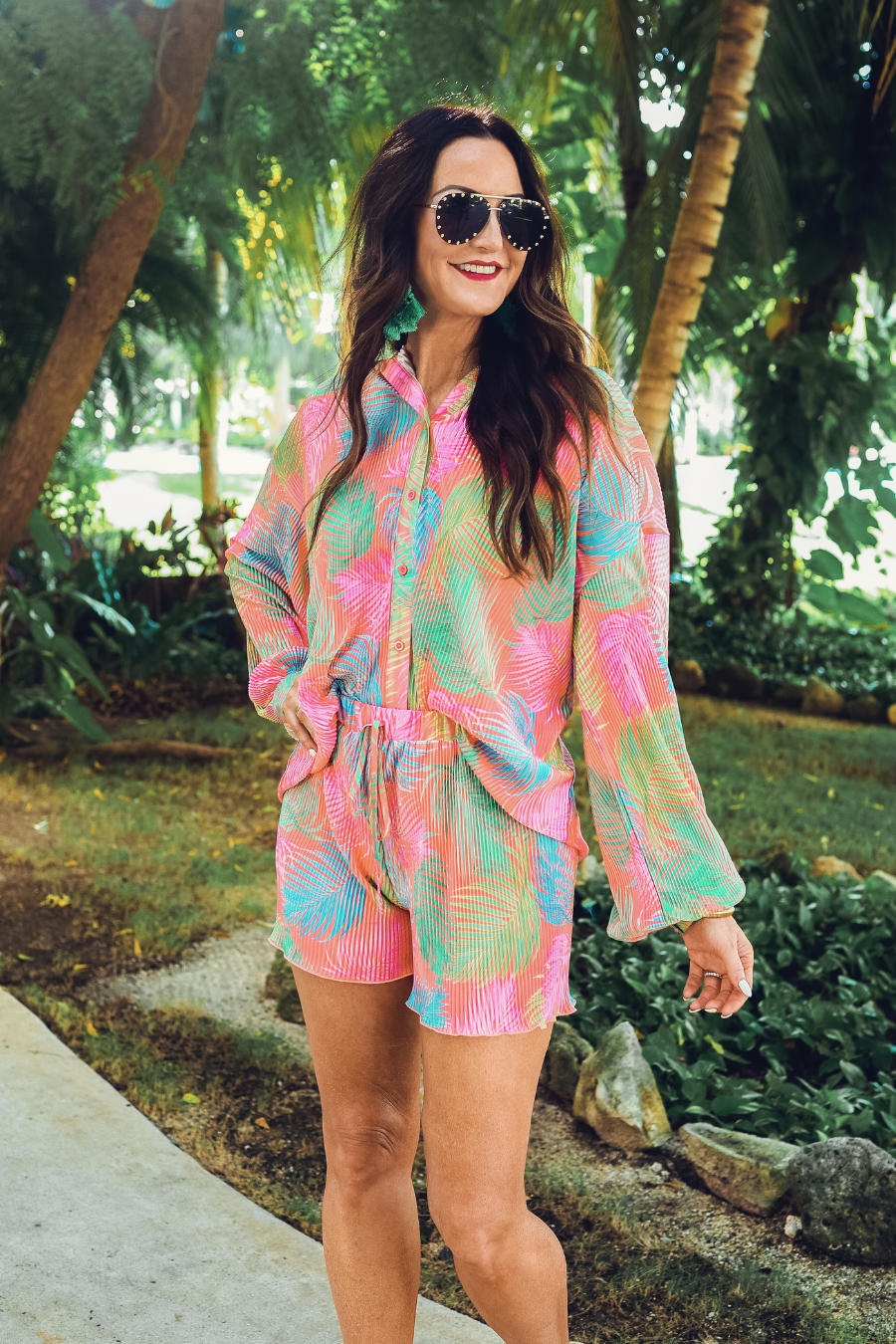 Malibu Sunset Pleated Set