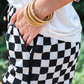 PREORDER- Checkerboard Checkered Drawstring Everyday Shorts