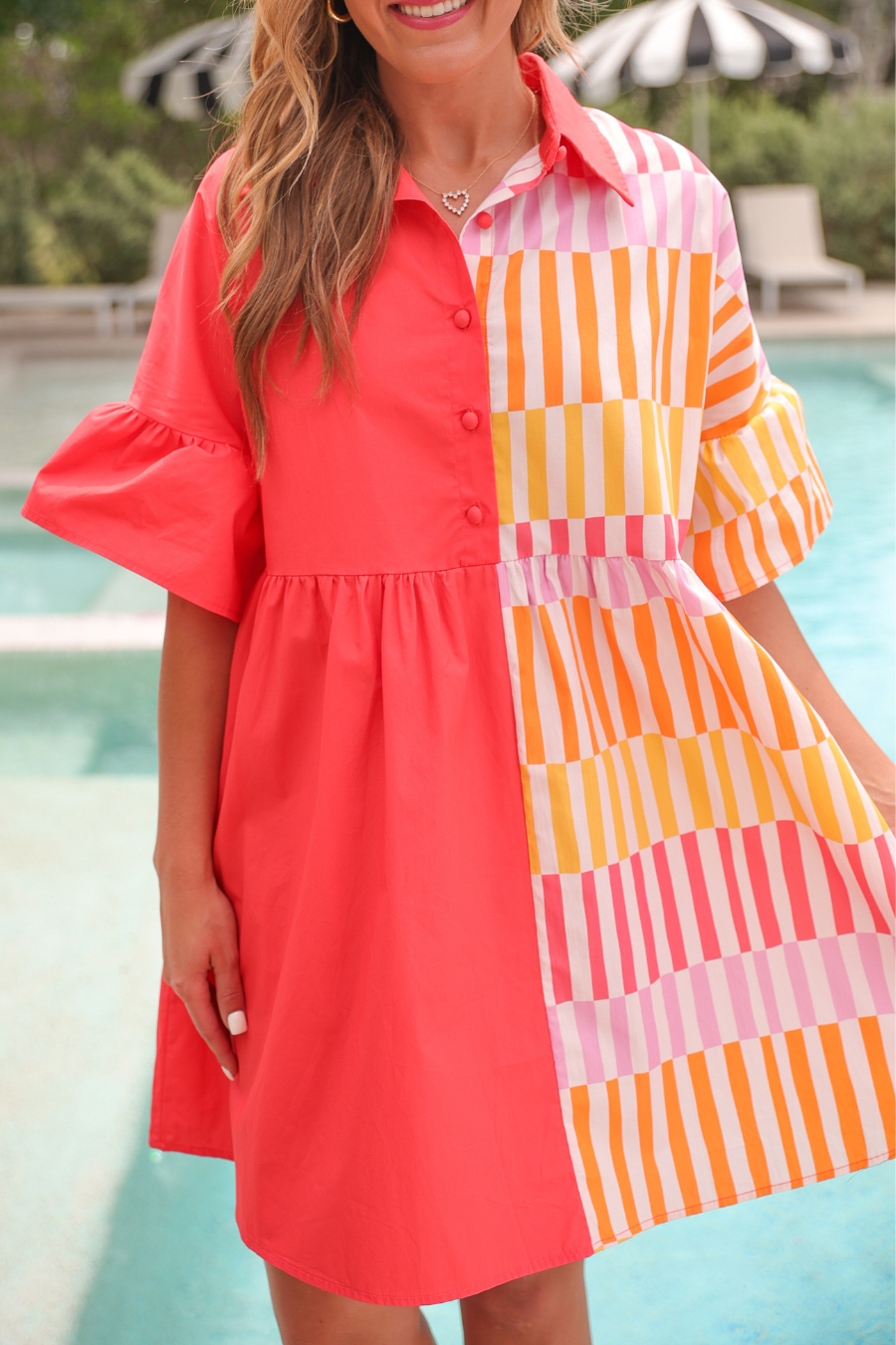 New To Town Dress, Coral