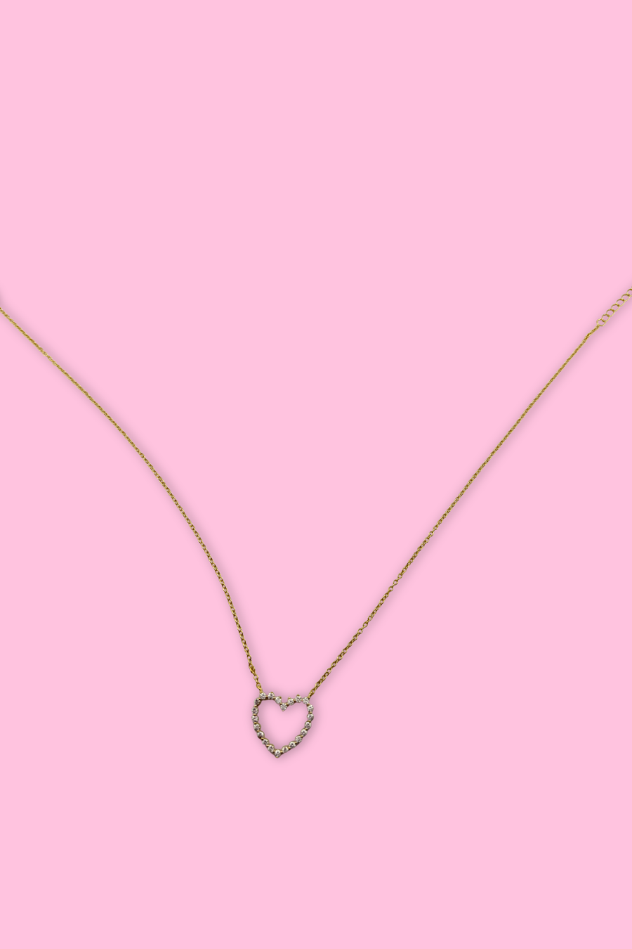 Jessica Signature Heart Pendant Necklace- Gold