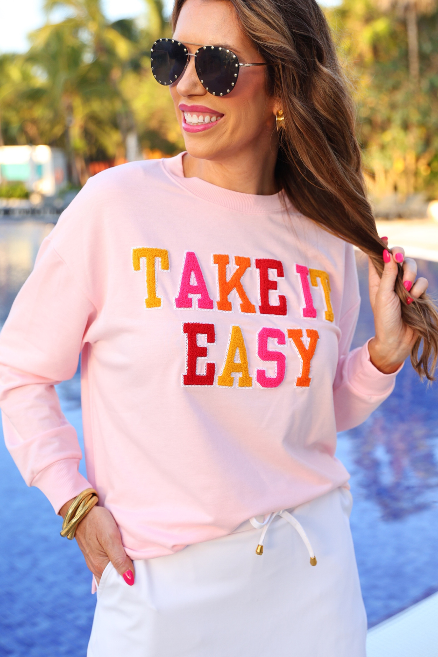 Take It Easy Patch Pullover