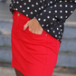 Nova Denim Skirt- Red