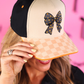 PREORDER- Spooky Sweet Checkered Bow Hat