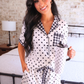 Gingham Polka Dot Ruffle Pajama Set