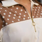 Mia Printed Pullover- Mocha Mousse Polka Dot
