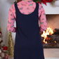 Rory Ribbed Jumper Dress- Navy