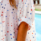 Sutton Button Up Top- Patriotic Stars