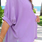 Sutton Button Up Top- Lavender