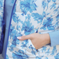 Delilah Puffer Vest- Blue Eternal Blossom