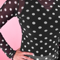 Keigan Mesh Top- After Dark Polka Dot