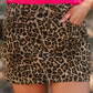 Nova Denim Skirt- Leopard