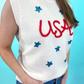 USA Tinsel Sweater Vest