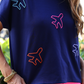 Around The World Embroidered Luxe Top