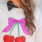 Cherry Bow Luxe Pullover