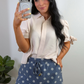 PREORDER- Lainey Tie Sleeve Top- Ivory