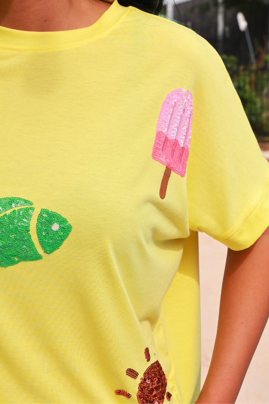 Set Sail Sequin Patch Top