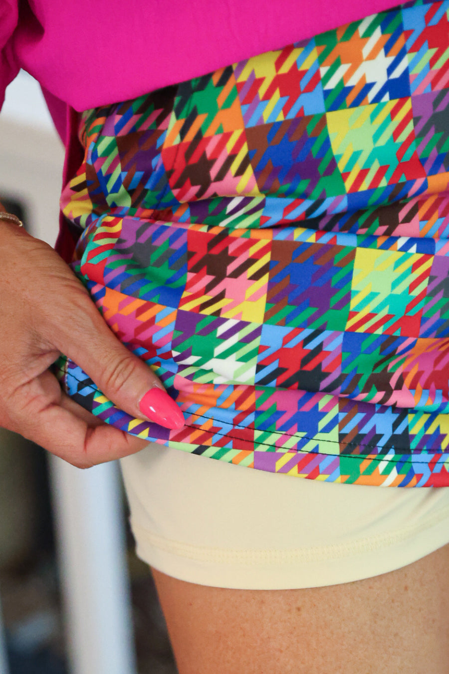 PREORDER- Happy Houndstooth Skort
