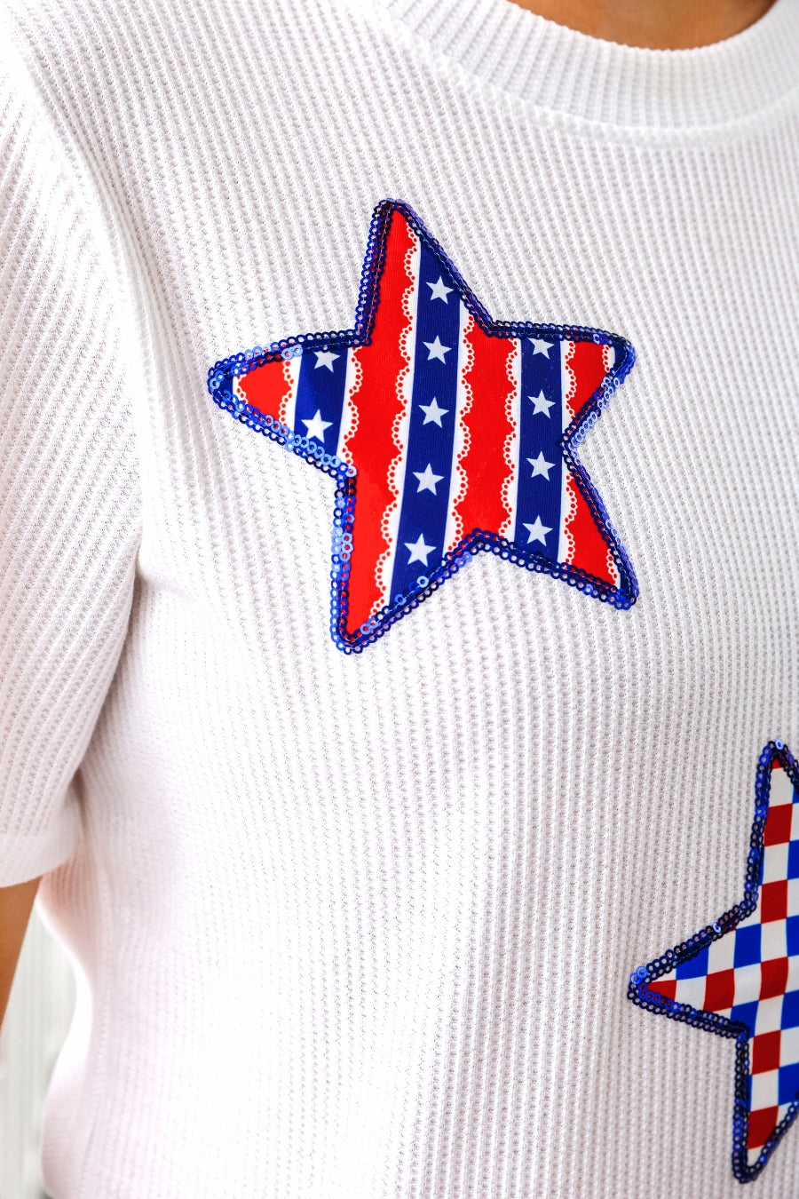 Patriotic Stars Patch Tee