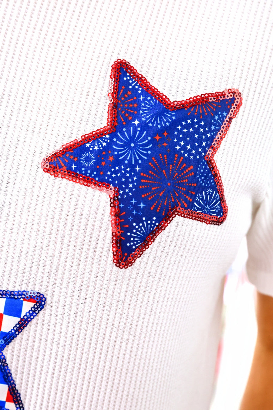 Patriotic Stars Patch Tee
