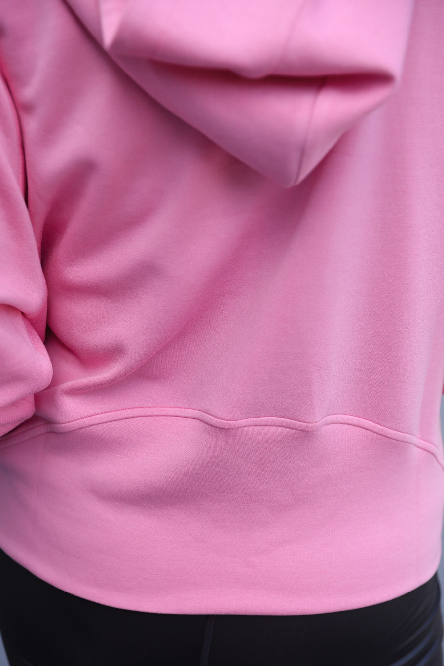 Kayla Luxe Hooded Quarter Zip Pullover- Light Pink